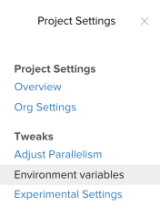 Settings -> Environment Variables